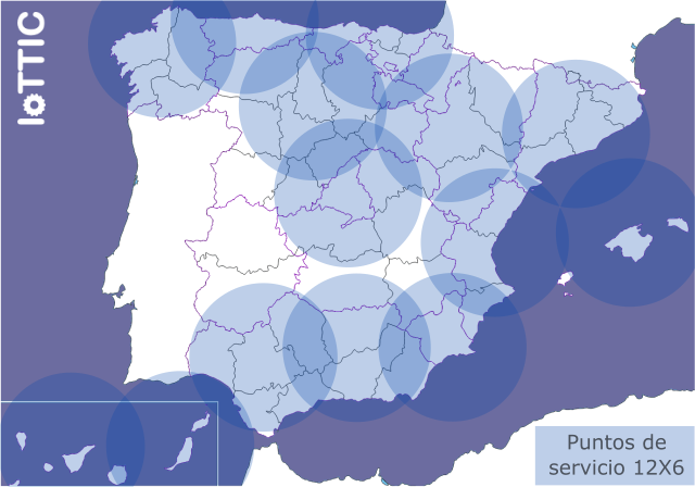 Red de servicios con cobertura en 12x6